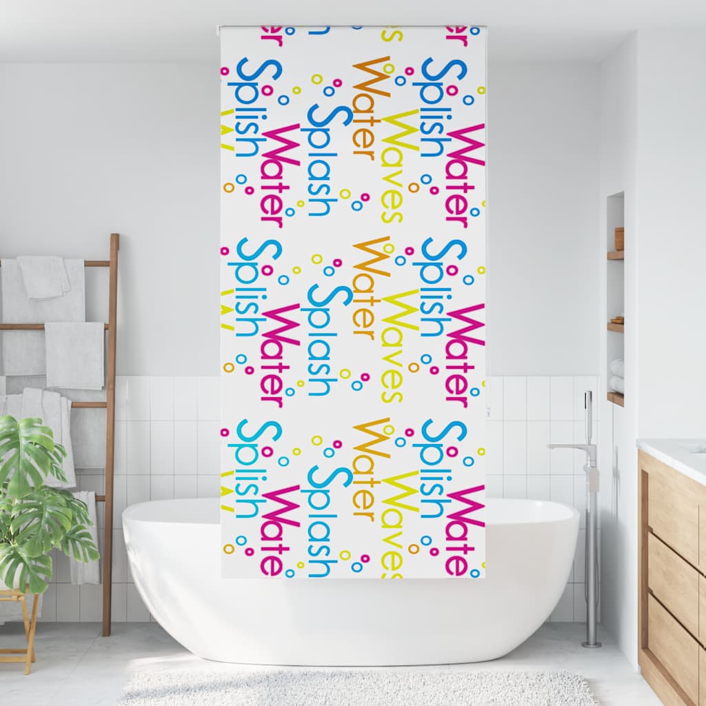 vidaXL Doucherolgordijn 90x240 cm stofbreedte 86 cm afbeelding