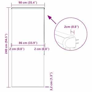 Sprchová roleta s kazetou 90x240 cm Šířka látky 86 cm - obrázek 12