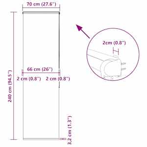 Sprchová roleta s kazetou 70x240 cm Šířka látky 66 cm - obrázek 12