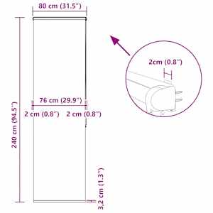 Sprchová roleta s kazetou 80x240 cm Šířka látky 76 cm - obrázek 12