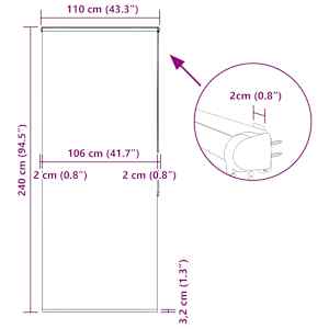 Sprchová roleta s kazetou 110x240 cm Šířka látky 106 cm - obrázek 12