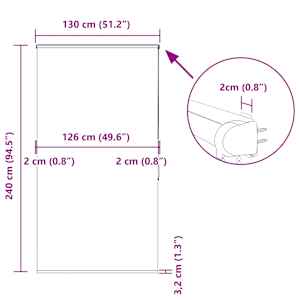Sprchová roleta s kazetou 130x240 cm Šířka látky 126 cm - obrázek 12