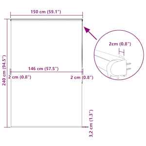 Sprchová roleta s kazetou 150x240 cm Šířka látky 146 cm - obrázek 12