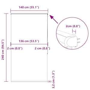 Sprchová roleta s kazetou 140x240 cm Šířka látky 136 cm - obrázek 12