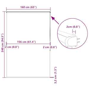Sprchová roleta s kazetou 160x240 cm Šířka látky 156 cm - obrázek 12