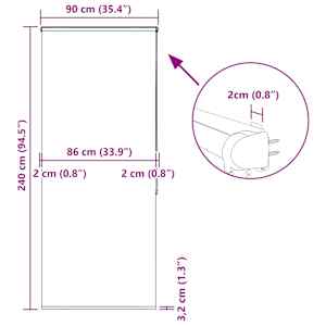 Sprchová roleta s kazetou 90x240 cm Šířka látky 86 cm - obrázek 12