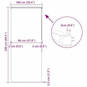 Sprchová roleta s kazetou 100x240 cm Šířka látky 96 cm - obrázek 12