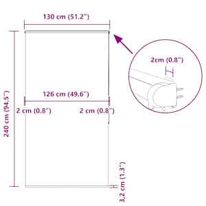 Sprchová roleta s kazetou 130x240 cm Šířka látky 126 cm - obrázek 12