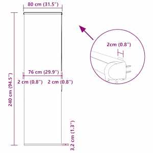 Sprchová roleta s kazetou 80x240 cm Šířka látky 76 cm - obrázek 12