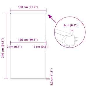Sprchová roleta s kazetou 130x240 cm Šířka látky 126 cm - obrázek 12