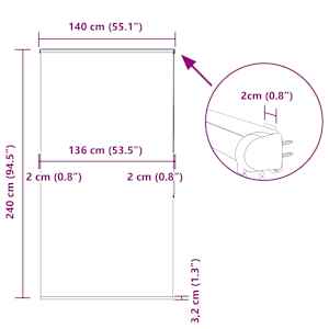 Sprchová roleta s kazetou 140x240 cm Šířka látky 136 cm - obrázek 12