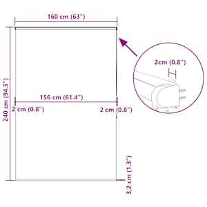Sprchová roleta s kazetou 160x240 cm Šířka látky 156 cm - obrázek 12