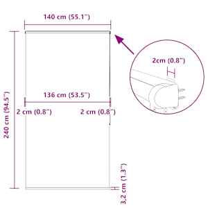 Sprchová roleta s kazetou 140x240 cm Šířka látky 136 cm - obrázek 12