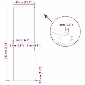 Sprchová roleta s kazetou 60x240 cm Šířka látky 56 cm - obrázek 12