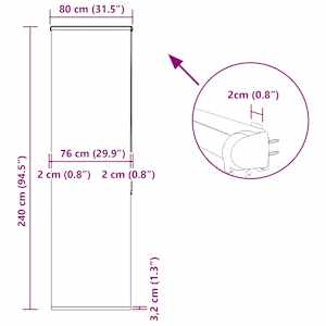 Sprchová roleta s kazetou 80x240 cm Šířka látky 76 cm - obrázek 12