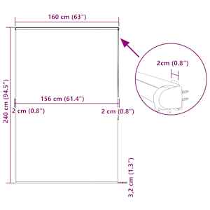 Sprchová roleta s kazetou 160x240 cm Šířka látky 156 cm - obrázek 12
