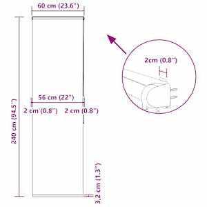 Sprchová roleta s kazetou 60x240 cm Šířka látky 56 cm - obrázek 12