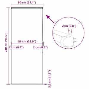 Sprchová roleta s kazetou 90x240 cm Šířka látky 86 cm - obrázek 12