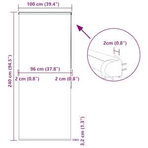 Sprchová roleta s kazetou 100x240 cm Šířka látky 96 cm - obrázek 12