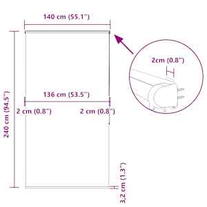 Sprchová roleta s kazetou 140x240 cm Šířka látky 136 cm - obrázek 12