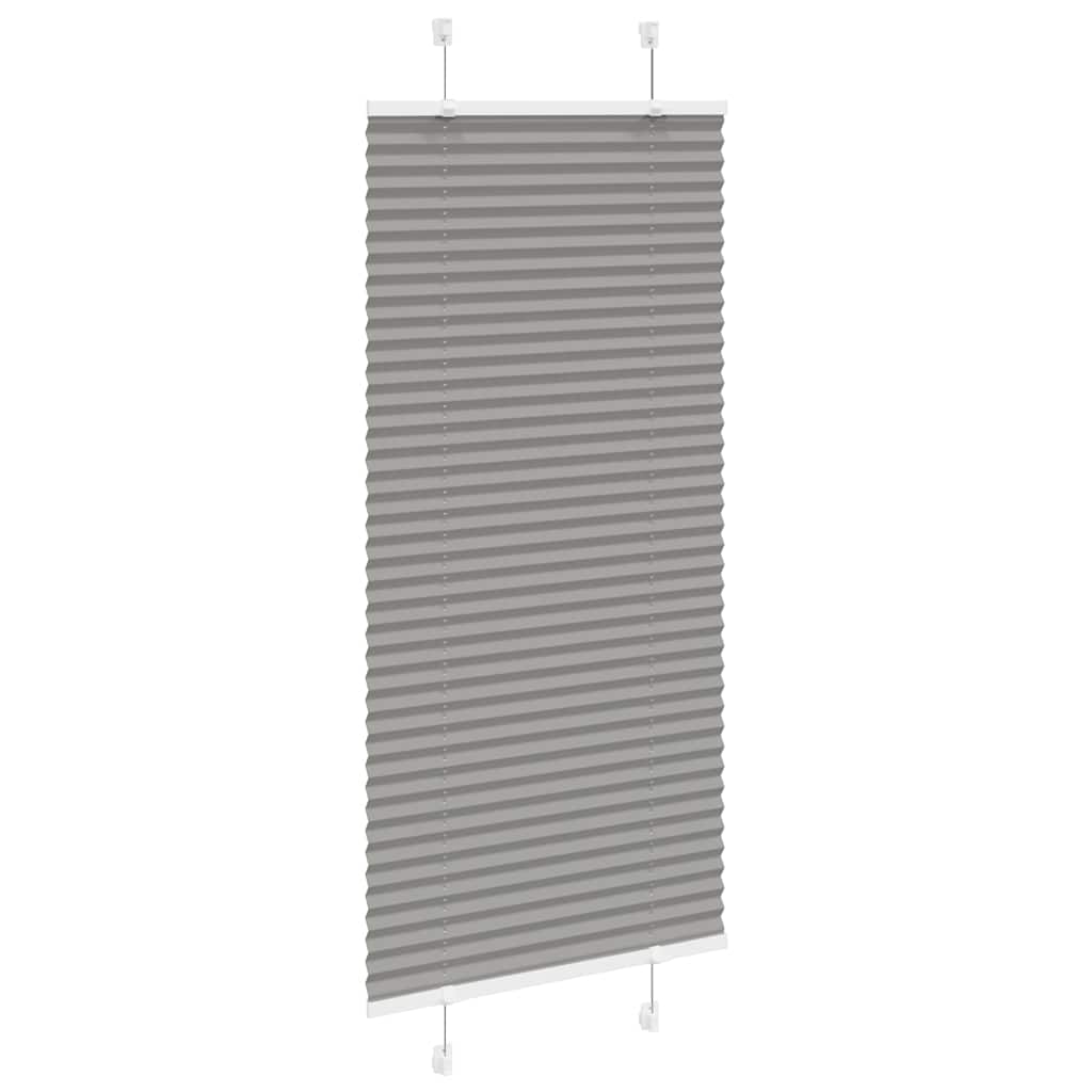 vidaXL Plissé rolgordijn 55x100 cm stofbreedte 54,4 cm antraciet afbeelding