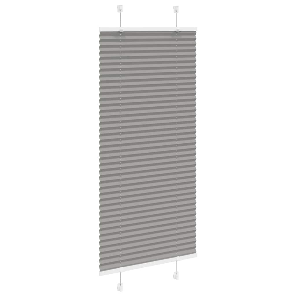 vidaXL Plissé rolgordijn 65x100 cm stofbreedte 64,4 cm antraciet afbeelding