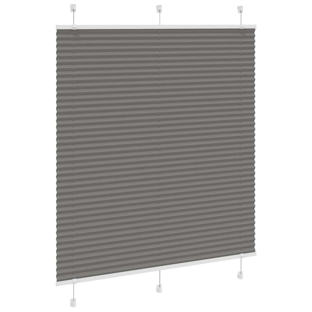 vidaXL plisovaná roleta antracitová 115x100 cm Šírka látky 114,4 cm