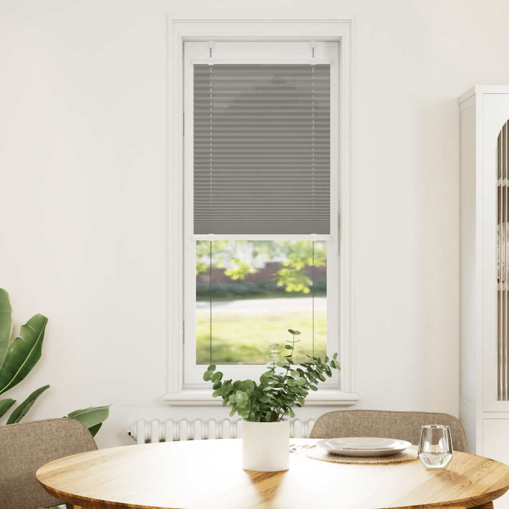 vidaXL Plissé rolgordijn 50x150 cm stofbreedte 49,4 cm antraciet afbeelding
