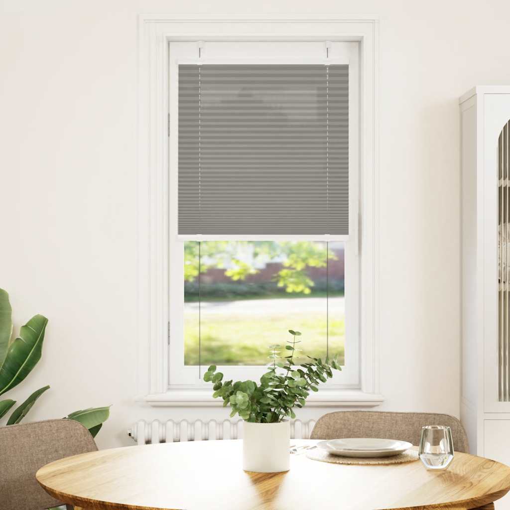 vidaXL Plissé rolgordijn 65x150 cm stofbreedte 64,4 cm antraciet afbeelding
