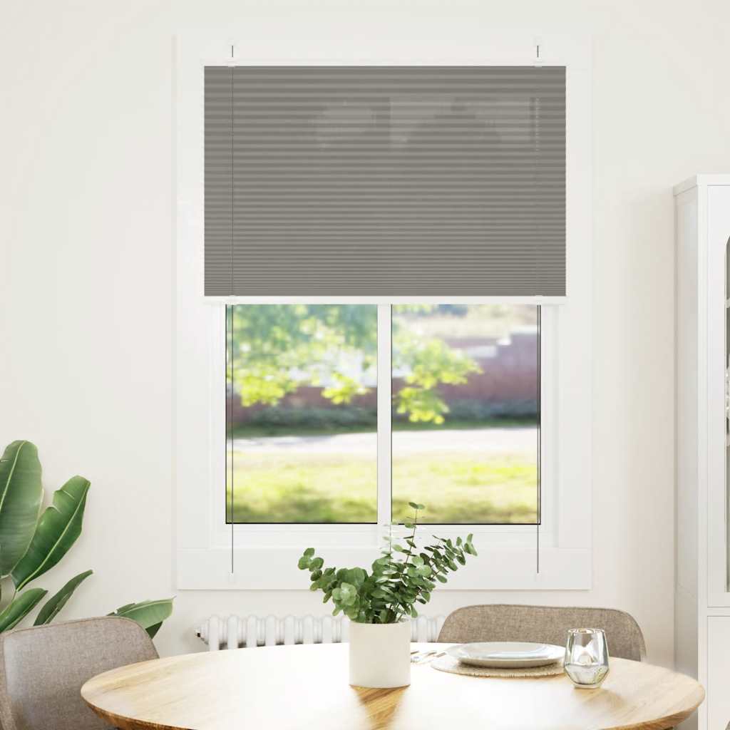 vidaXL Plissé rolgordijn 85x150 cm stofbreedte 84,4 cm antraciet afbeelding