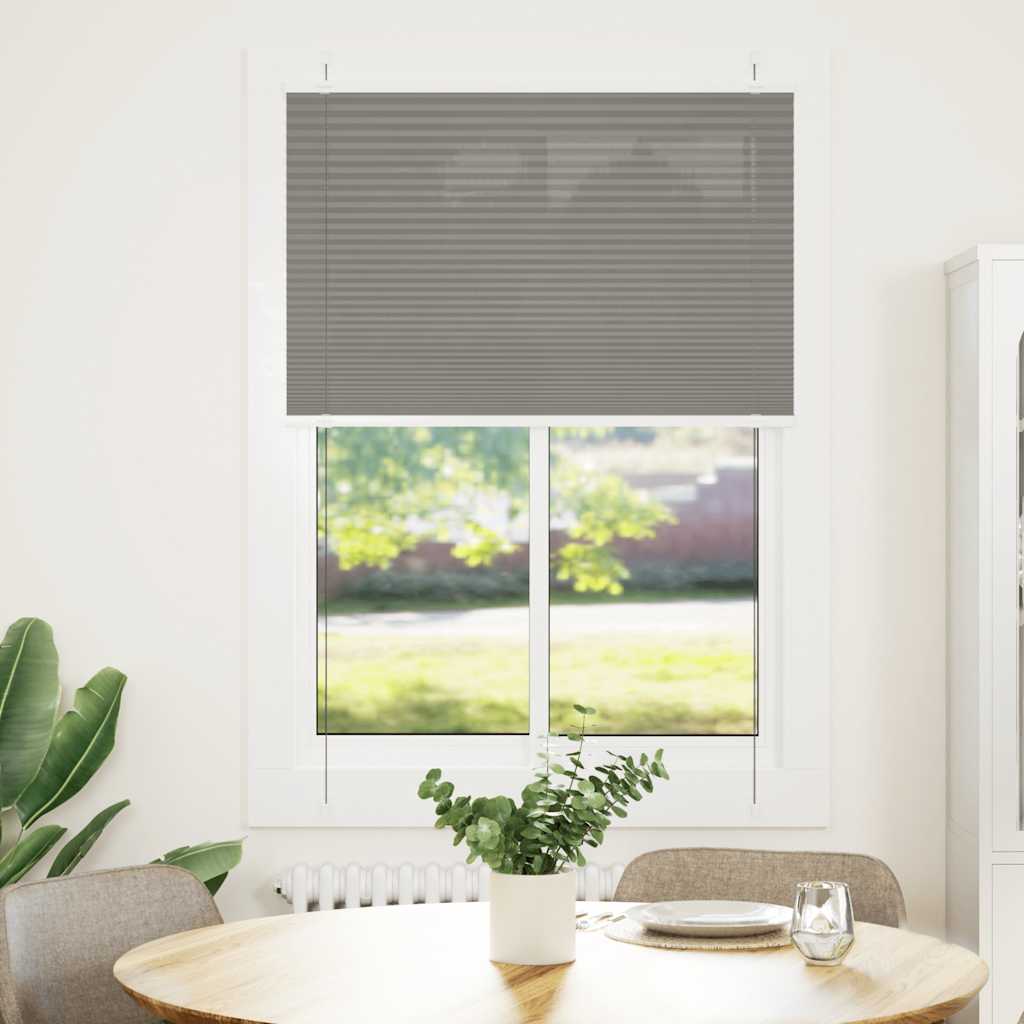 vidaXL Plissé rolgordijn 90x150 cm stofbreedte 89,4 cm antraciet afbeelding