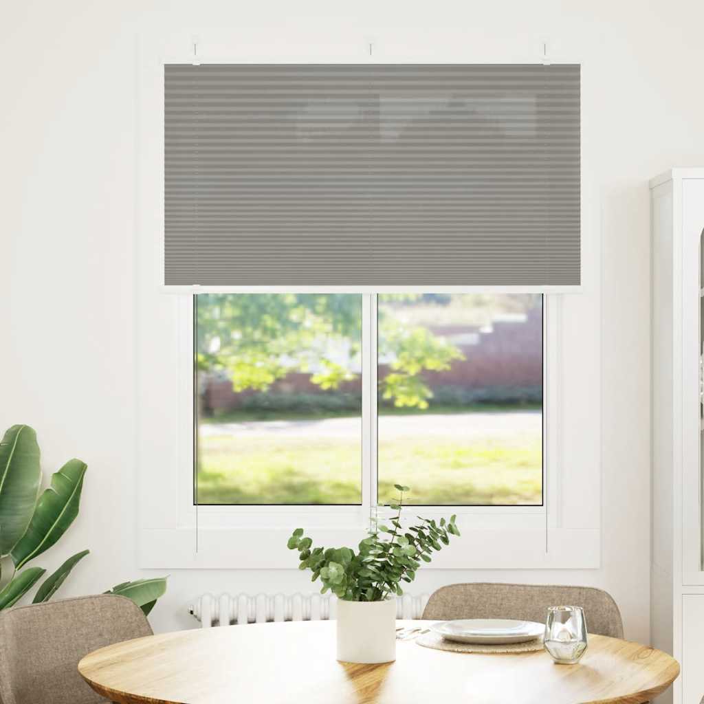 vidaXL Plissé rolgordijn 110x150 cm stofbreedte 109,4 cm antraciet afbeelding