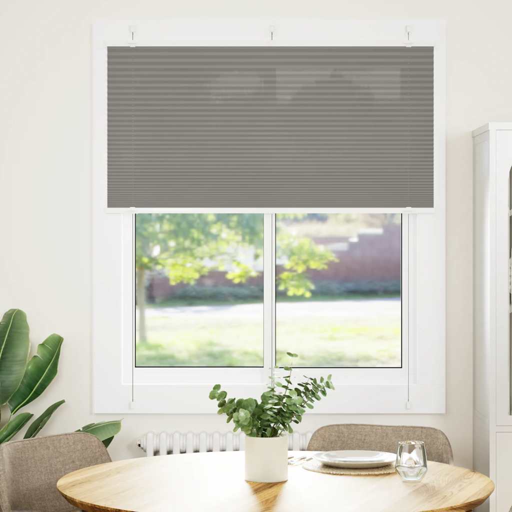 vidaXL Plissé rolgordijn 115x150 cm stofbreedte 114,4 cm antraciet afbeelding