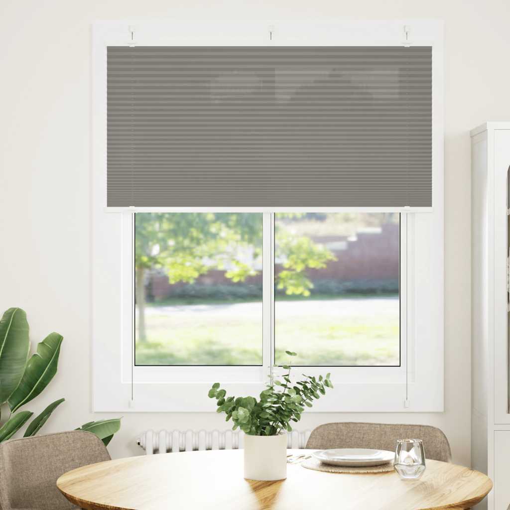 vidaXL Plissé rolgordijn 120x150 cm stofbreedte 119,4 cm antraciet afbeelding