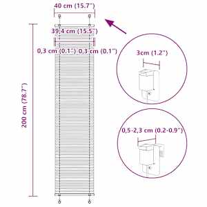 Plisovaná roleta antracitová 40x200 cm Šířka látky 39,4 cm - obrázek 14