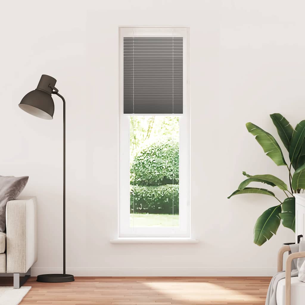 Thumbnail - vidaXL Plissee Anthrazit 55x200 cm Stoffbreite 54,4 cm Polyester