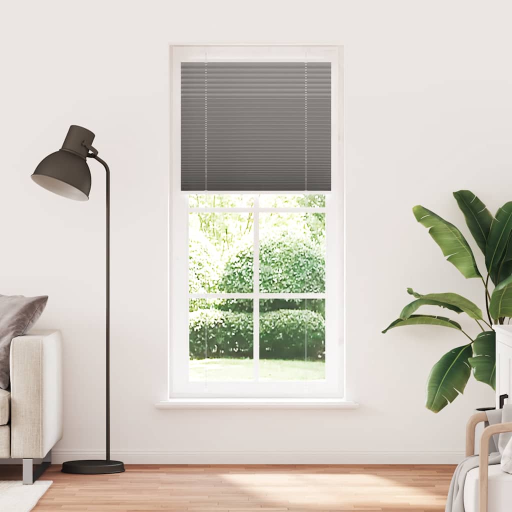 vidaXL Plissé rolgordijn 100x200 cm stofbreedte 99,4 cm antraciet afbeelding