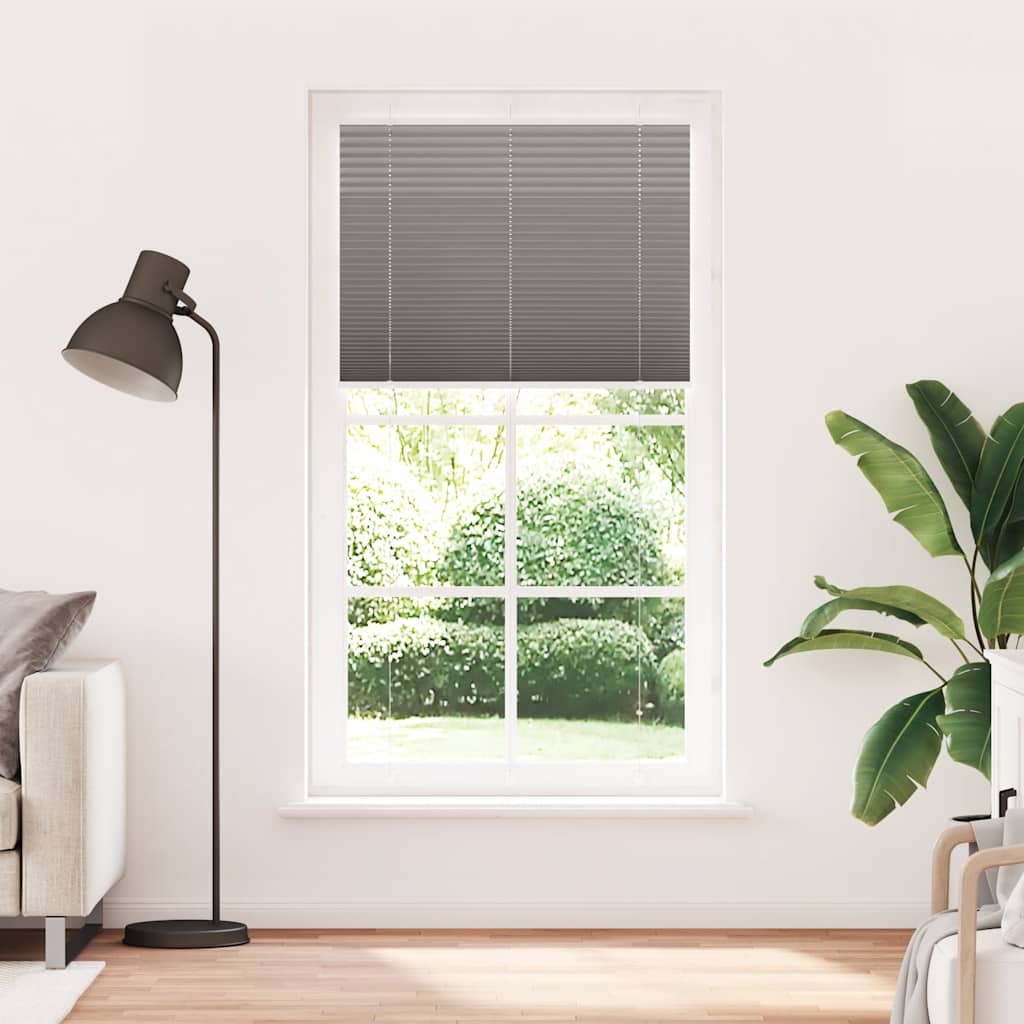 vidaXL Plissé rolgordijn 110x200 cm stofbreedte 109,4 cm antraciet afbeelding