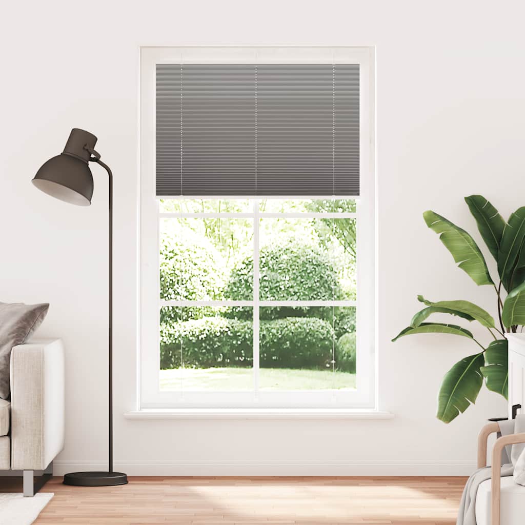 vidaXL Plissé rolgordijn 120x200 cm stofbreedte 119,4 cm antraciet afbeelding