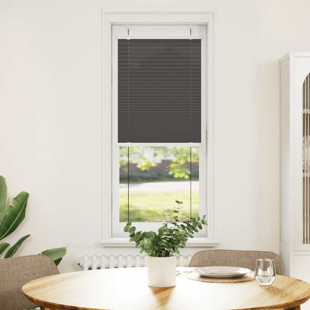 vidaXL Plissé rolgordijn 40x100 cm stofbreedte 39,4 cm polyester zwart afbeelding