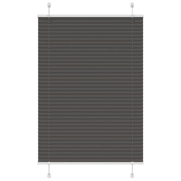 vidaXL plisseeritud ruloo must 95x100 cm kanga laius 94,4 cm pol&uuml;ester