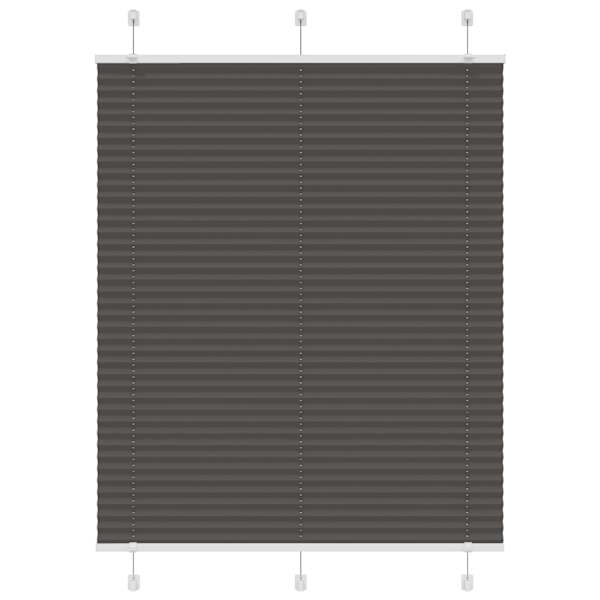 vidaXL plisseeritud ruloo must 105x100 cm kanga laius 104,4 cm