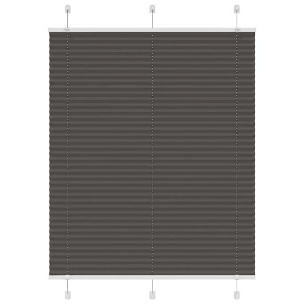 vidaXL plisseeritud ruloo must 110x100 cm kanga laius 109,4 cm
