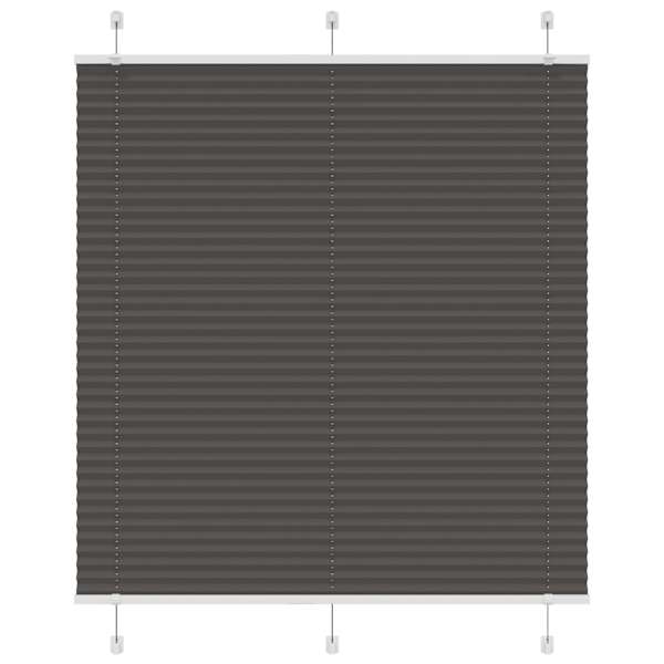vidaXL plisseeritud ruloo must 115x100 cm kanga laius 114,4 cm