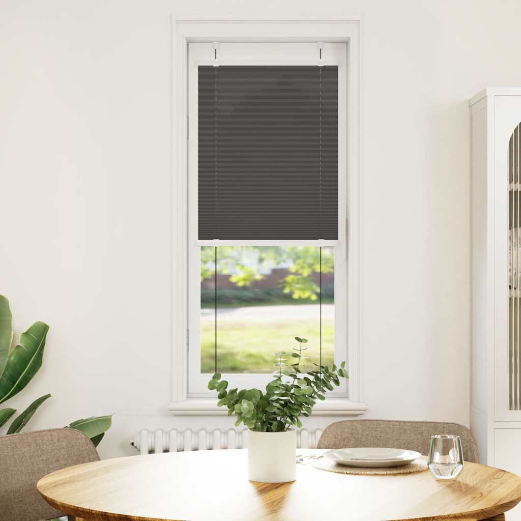 vidaXL Plissé rolgordijn 45x150 cm stofbreedte 44,4 cm polyester zwart afbeelding