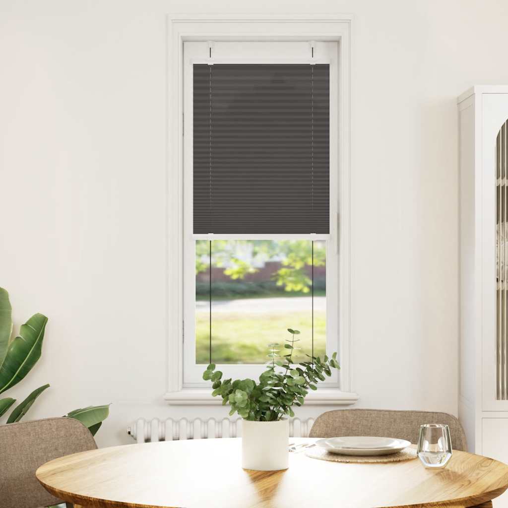 vidaXL Plissé rolgordijn 50x150 cm stofbreedte 49,4 cm polyester zwart afbeelding
