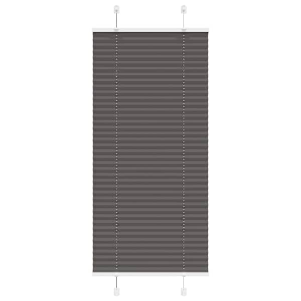 vidaXL plisseeritud ruloo must 55x150 cm kanga laius 54,4 cm pol&uuml;ester