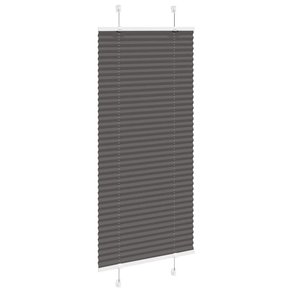 vidaXL Plissé rolgordijn 55x150 cm stofbreedte 54,4 cm polyester zwart, foto 2