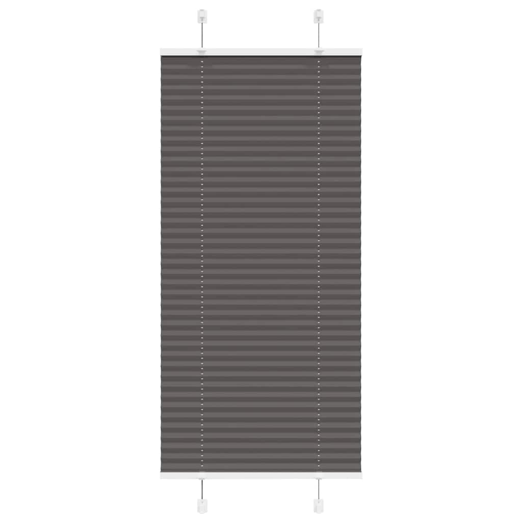 vidaXL Jaluză plisată negru 60x150 cm Lățime țesătură 59,4cm poliester