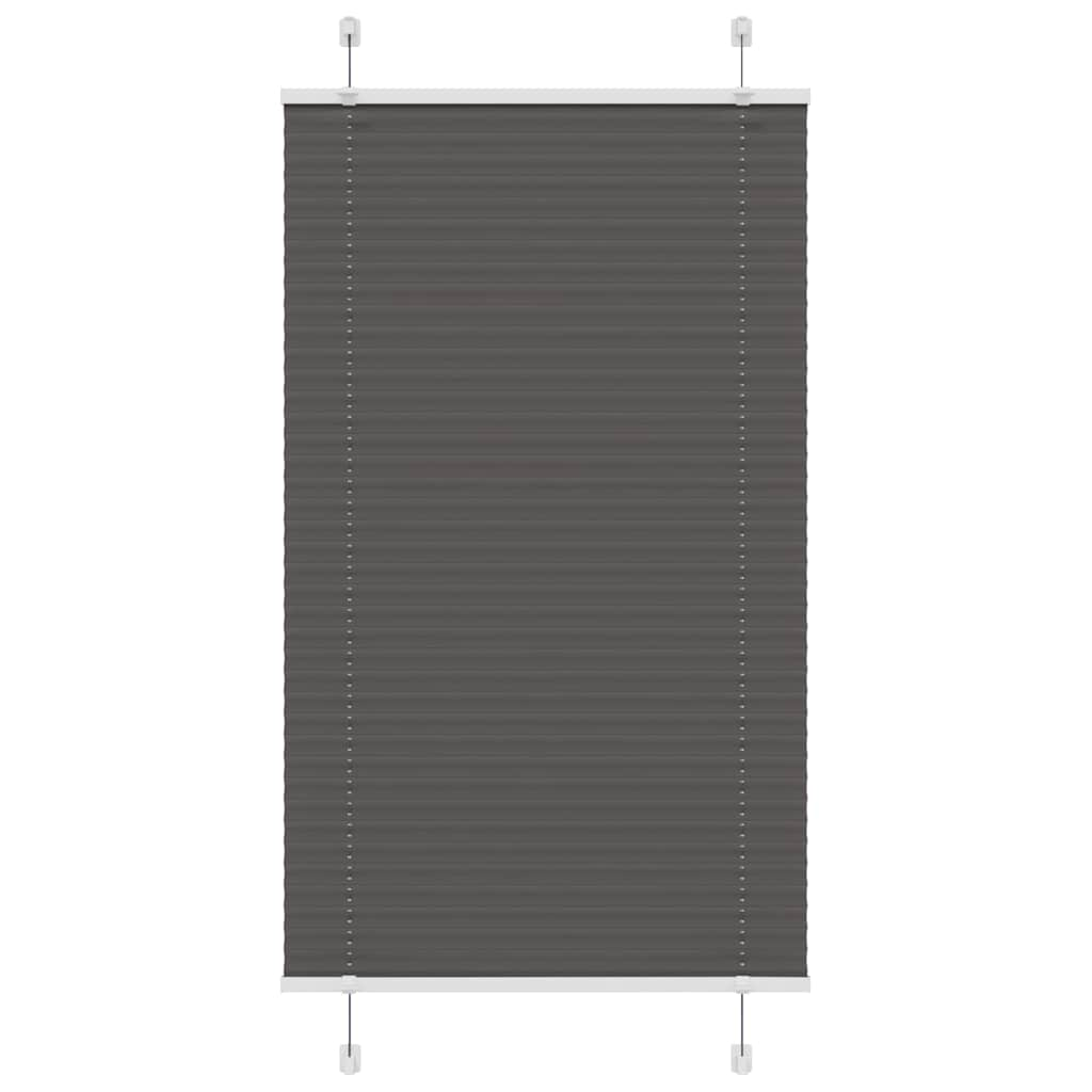 vidaXL Jaluză plisată negru 70x150 cm Lățime țesătură 69,4cm poliester